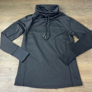 Athleta Women’s Black Pullover Turtleneck Tech Sweatshirt, size small